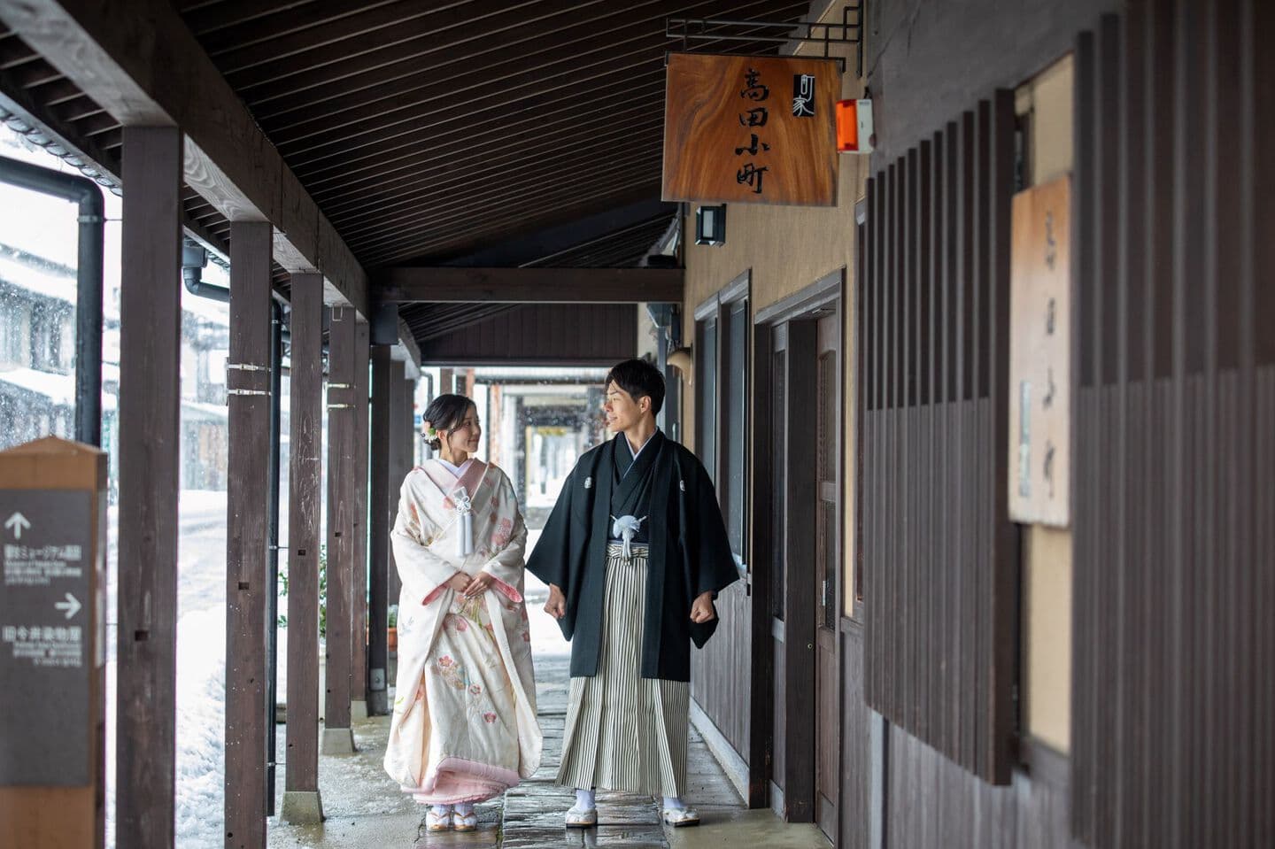 上越市高田 ロケーションフォト 和装ロケ 冬ロケ 雪ロケ 和装撮影 結婚式前撮り オーツー