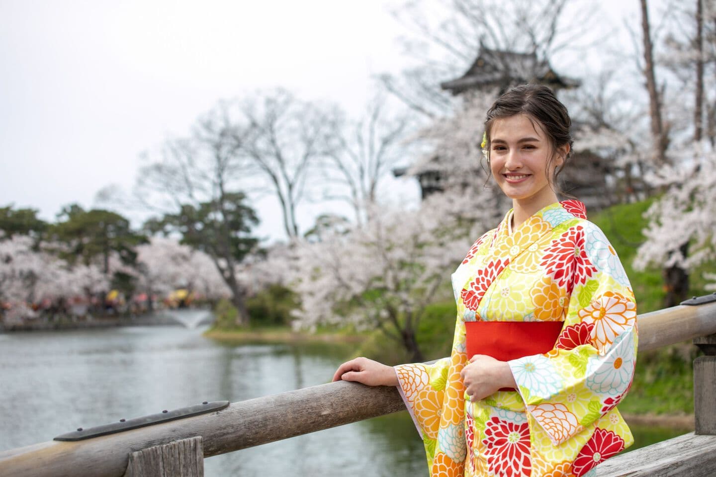 上越 上越観光フォト 上越撮影 ロケフォト 桜フォト お花見フォト 観桜会 高田 着物体験