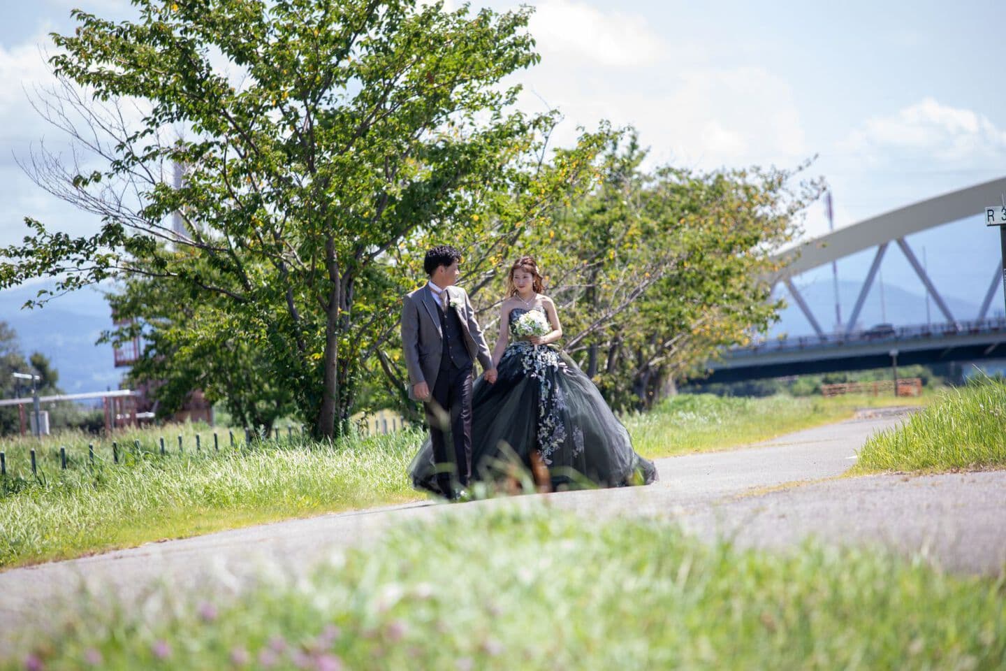 上越市　フォトウェディング撮影　長岡市　糸魚川市　柏崎市　イサムモリタドレス　ISAMUMORITA カラードレス